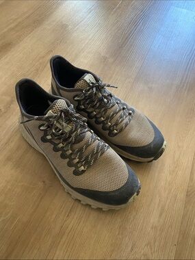 Merrell Women’s Trail Sneakers in Taupe and Dark Gray